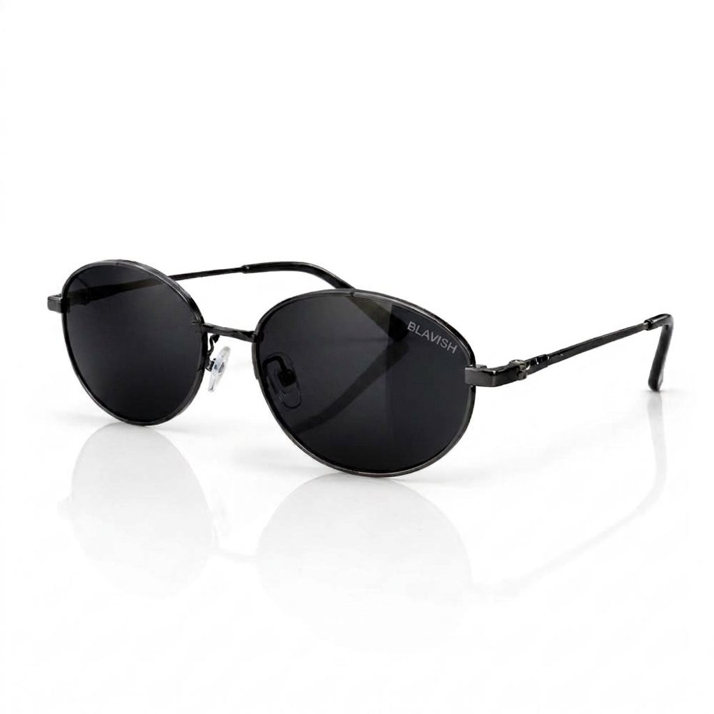 Blavish drip metal round sunglasses for men