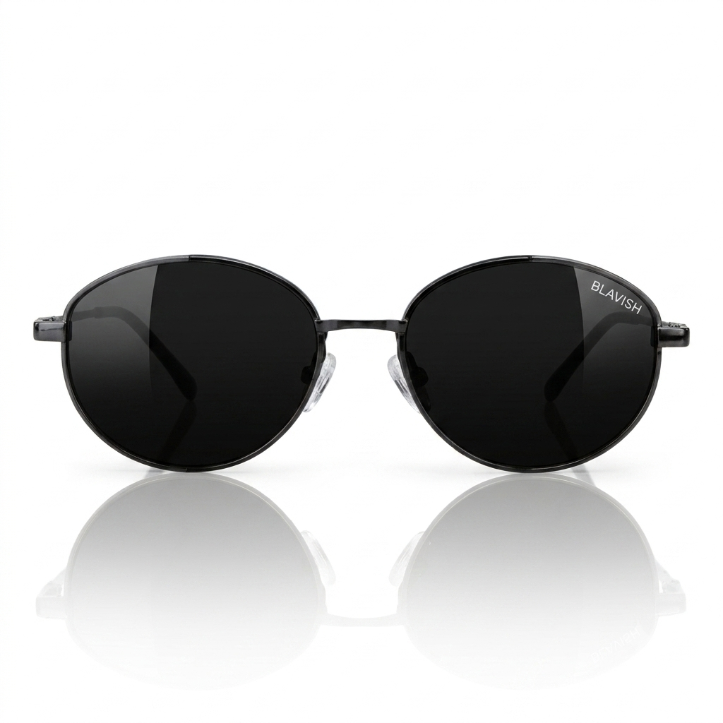Blavish drip metal round sunglasses for men