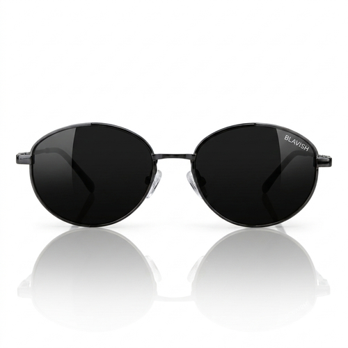 Blavish drip metal round sunglasses for men