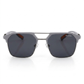 Blavish square metal grey sunglasses for men